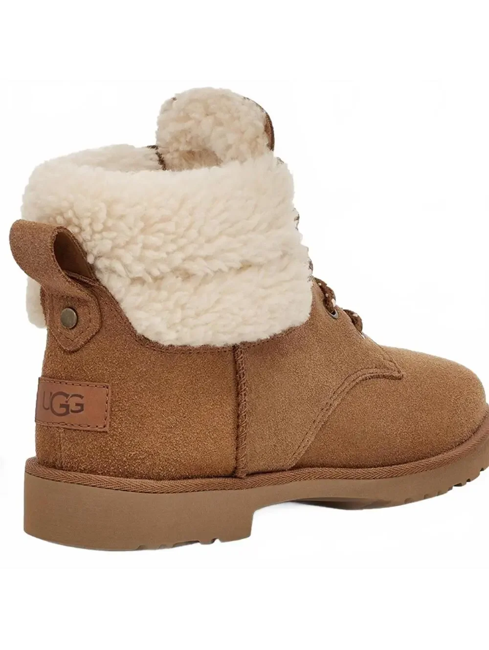 UGG Romely Heritage Lace Up Boot Leather Chestnut Womens 6 US / 37 EU NEW